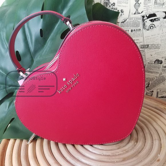 ♥️ Kate Spade NWT New York Crossbody Red Love Shack Heart Purse Valentine - Picture 3 of 16